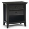 Simpli Home Amherst 24" Night Stand, Bedside Table, Rectangle, With Storage